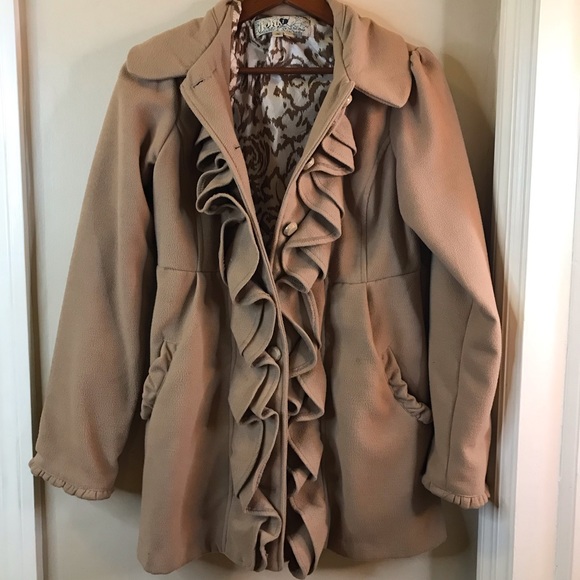 Tan Pea Coat - Picture 1 of 3